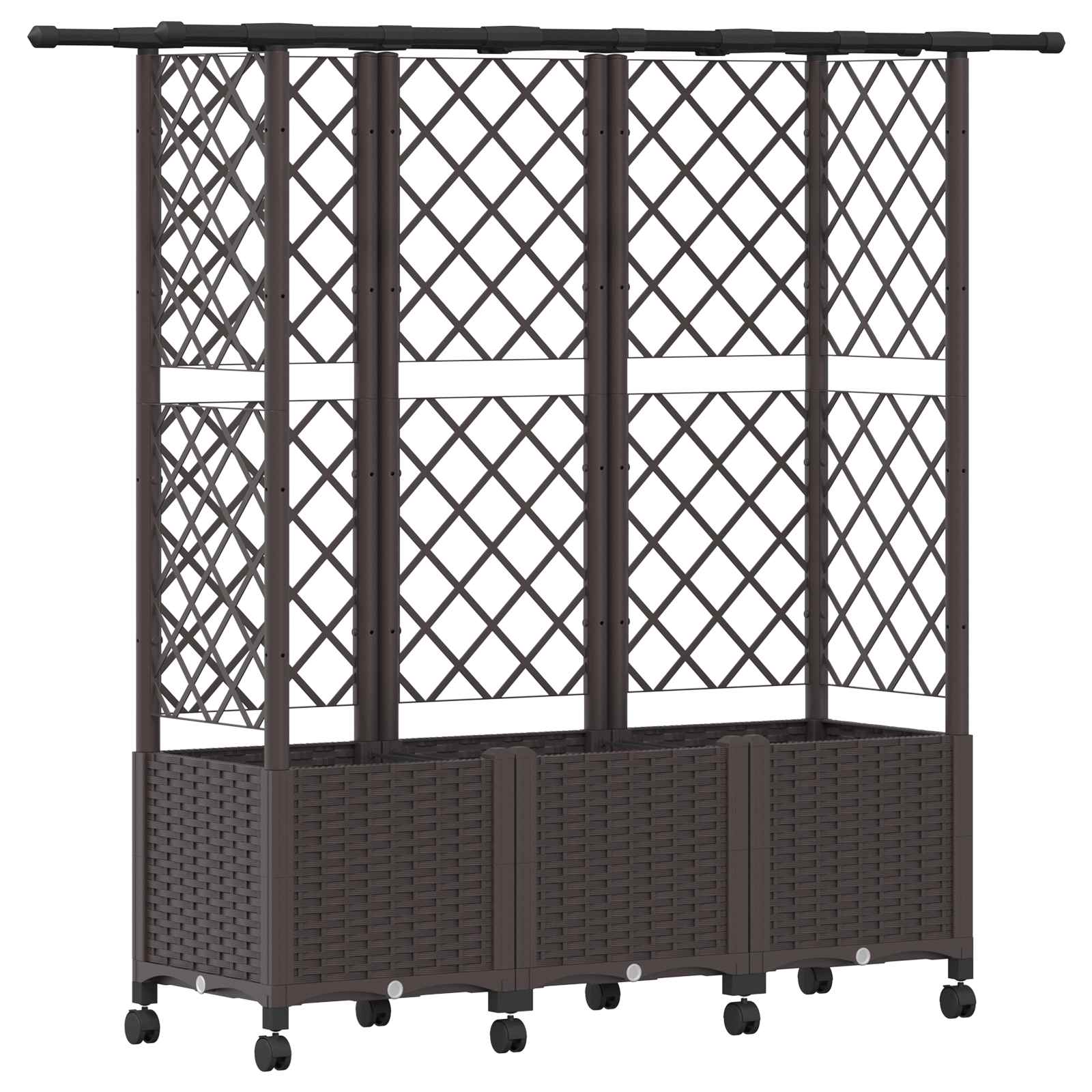 Maison Exclusive - Hochbeet Mit Rankgitter Und Dach Braun 163,5 X
