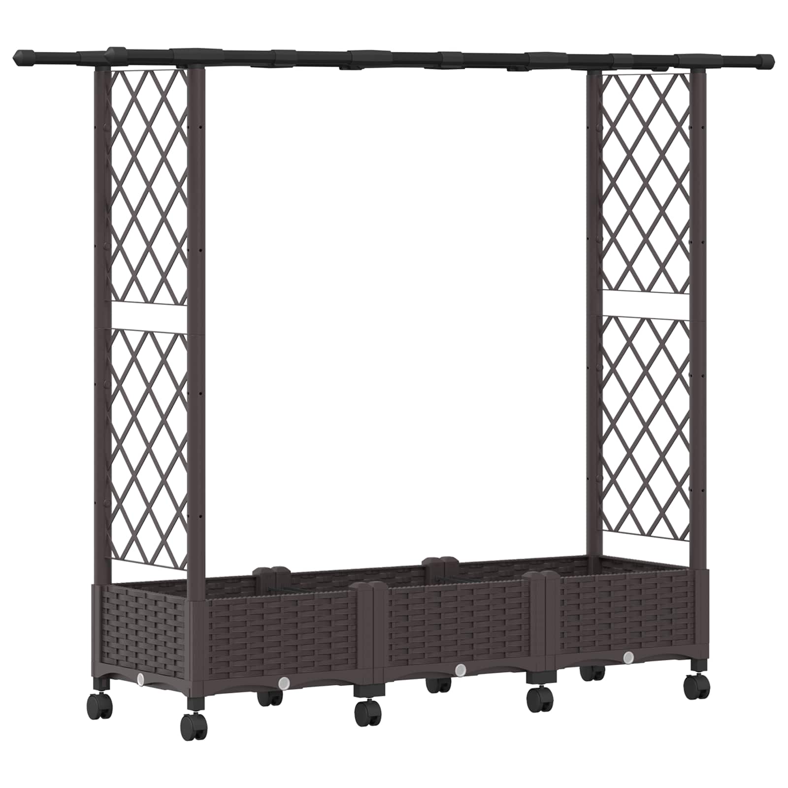 Maison Exclusive - Hochbeet Mit Rankgitter Und Dach Braun 164 X 4