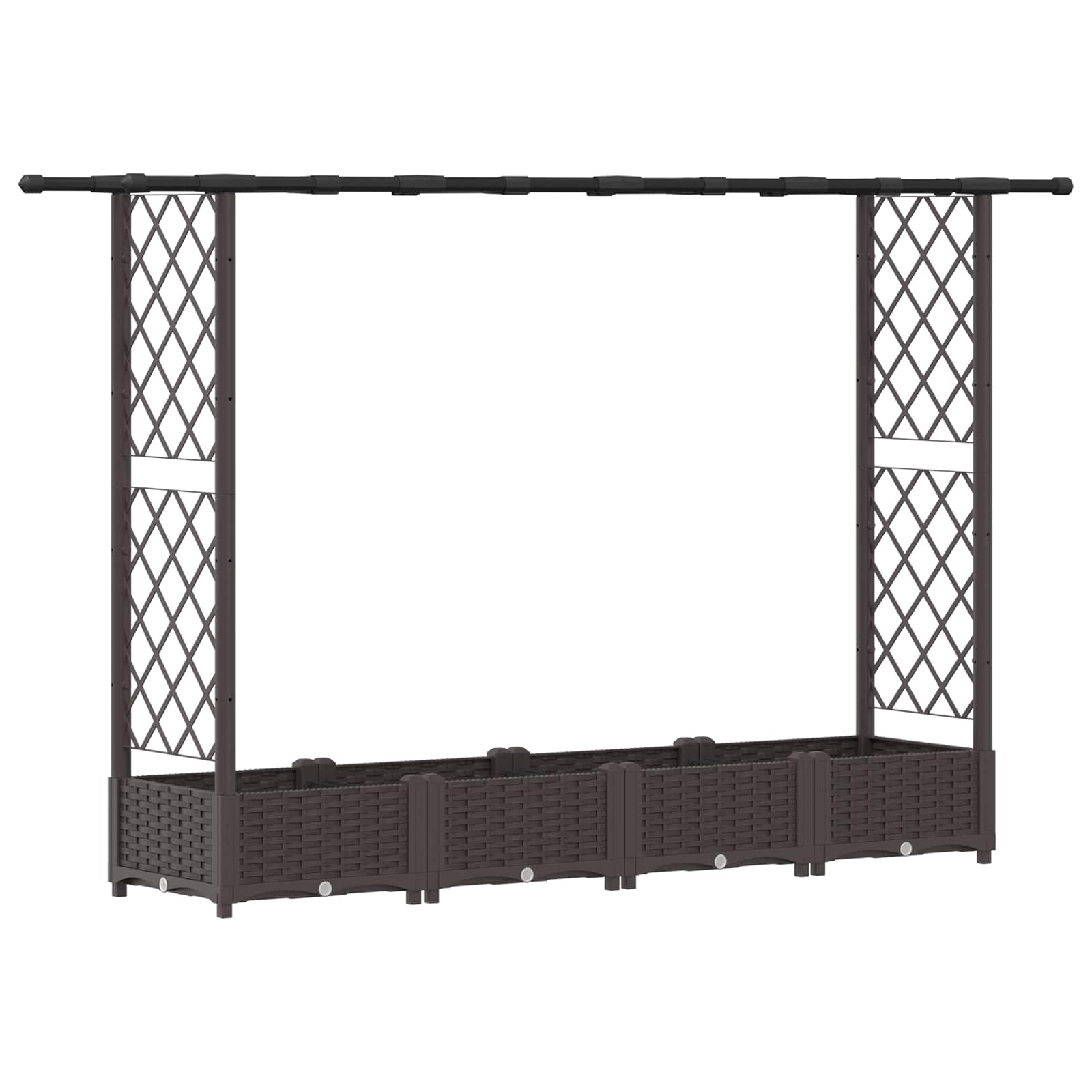 Maison Exclusive - Hochbeet Mit Rankgitter Und Dach Braun 203 X 4