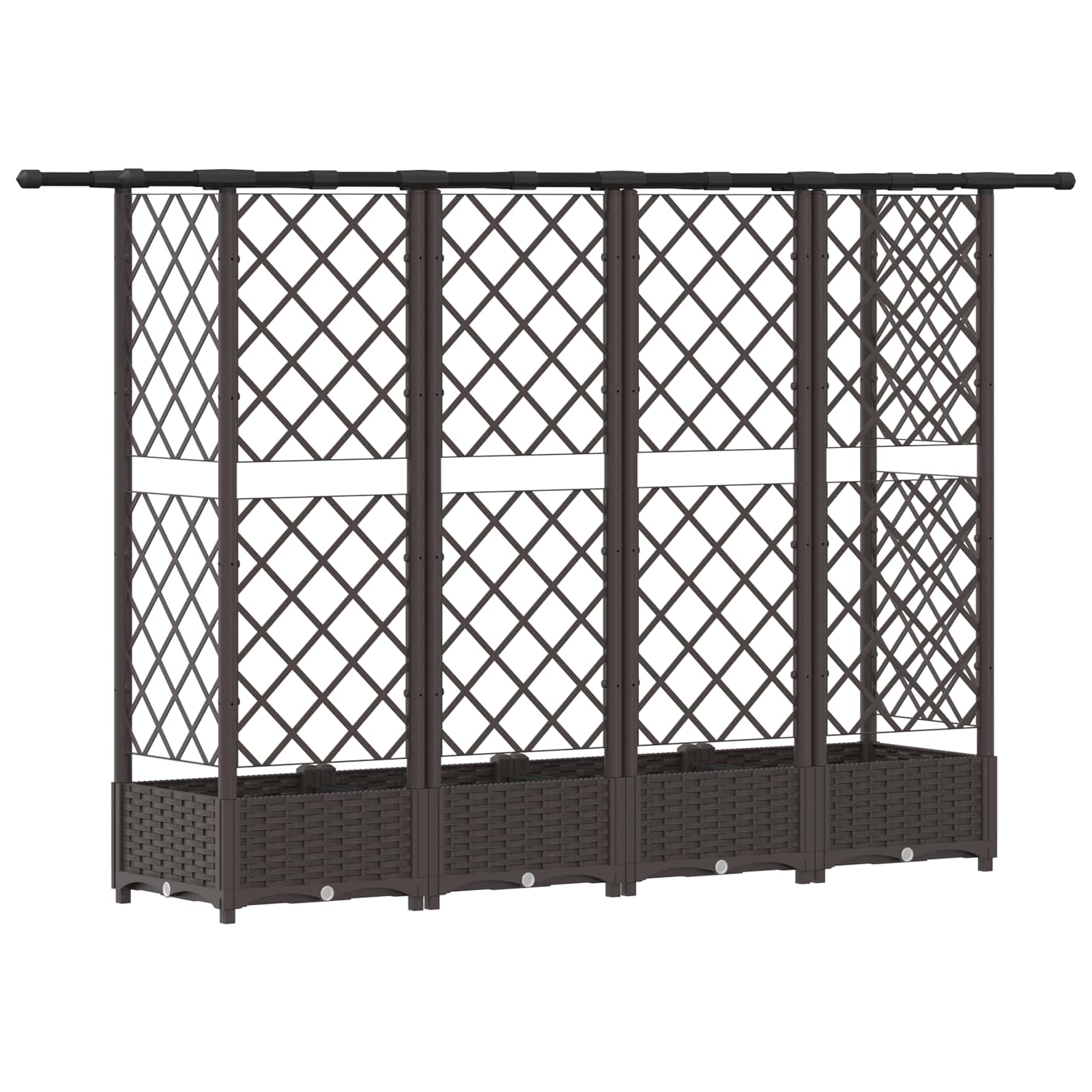 Maison Exclusive - Hochbeet Mit Rankgitter Und Dach Braun 202,5 X