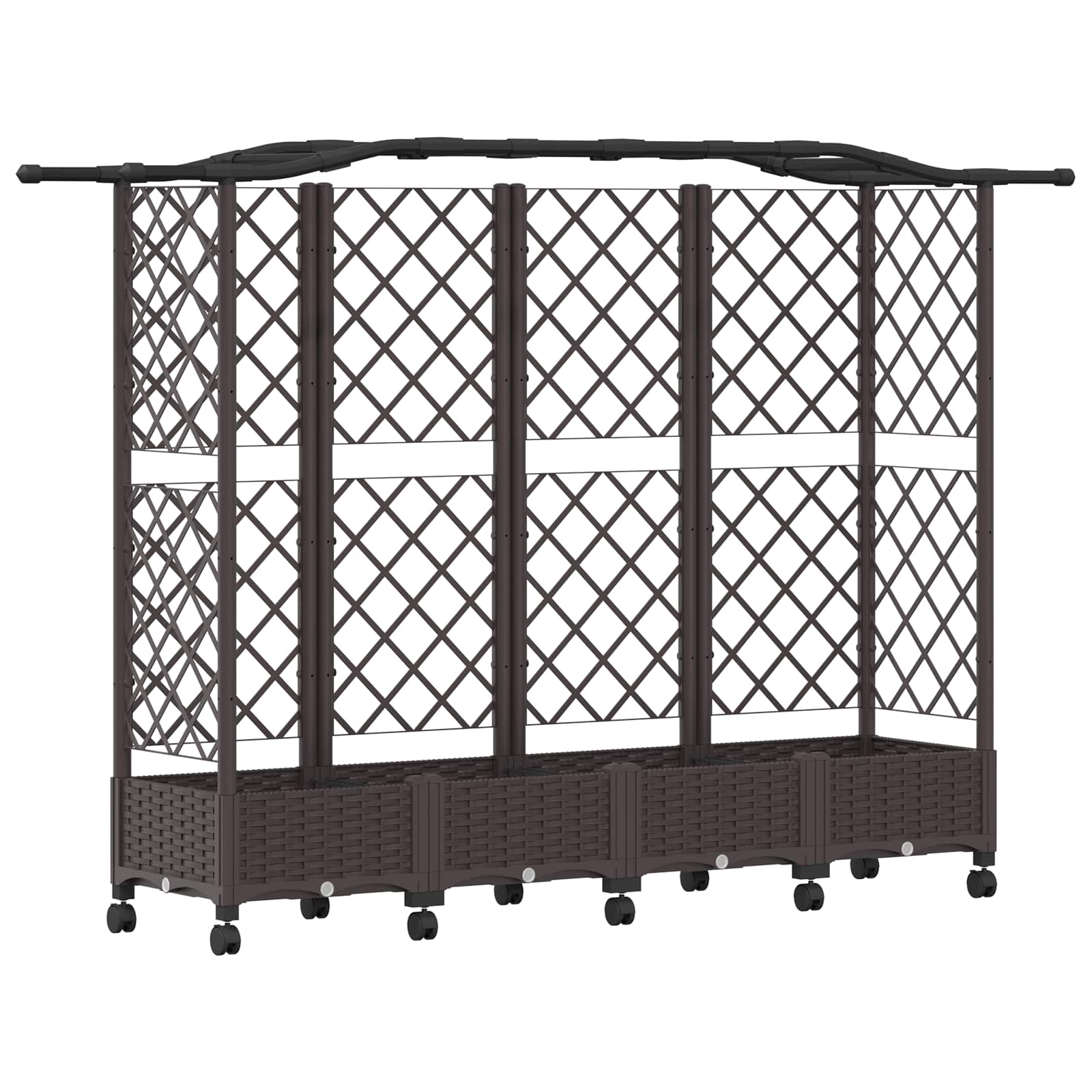 Maison Exclusive - Hochbeet Mit Rankgitter Und Dach Braun 203,5 X
