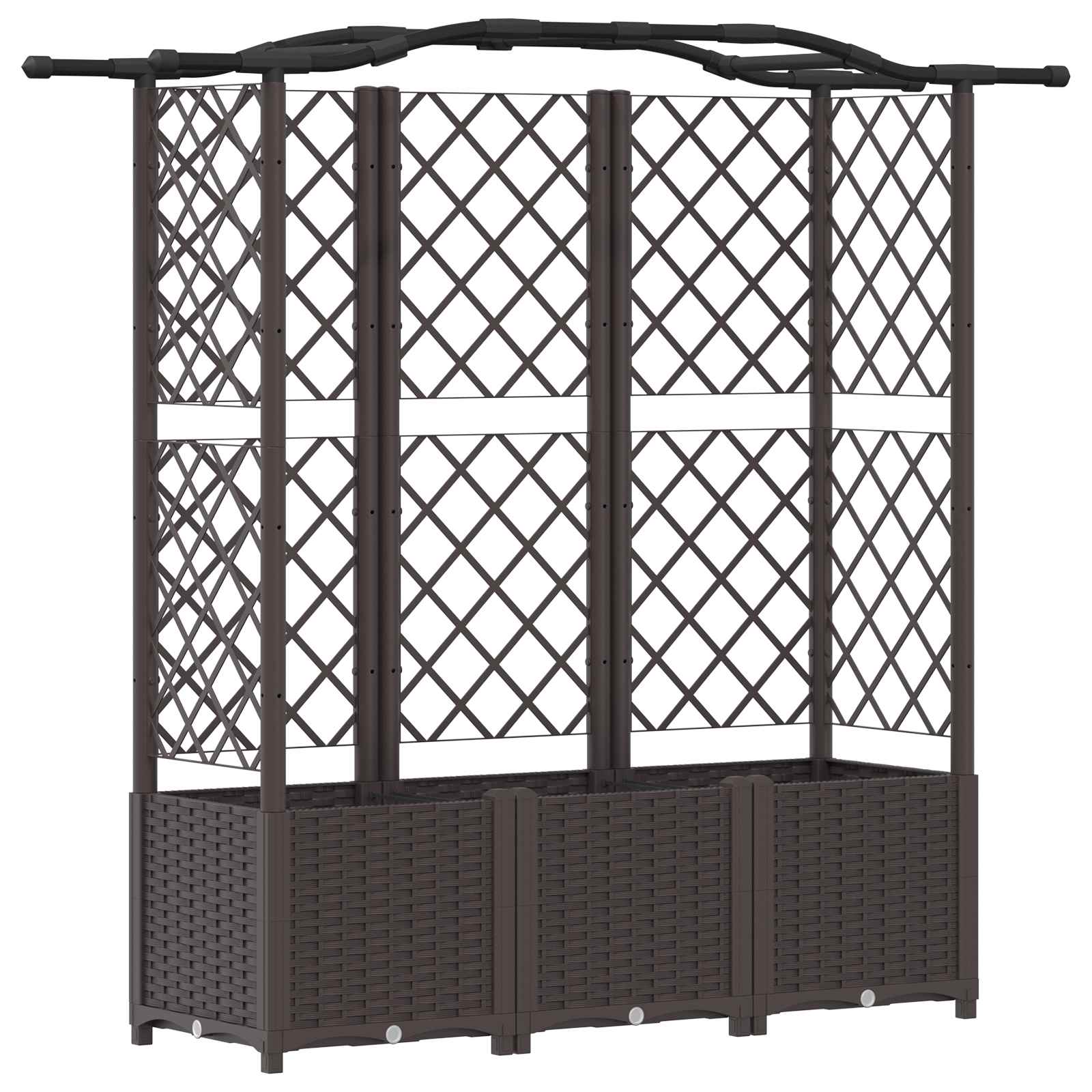Maison Exclusive - Hochbeet Mit Rankgitter Und Dach Braun 163 X 4