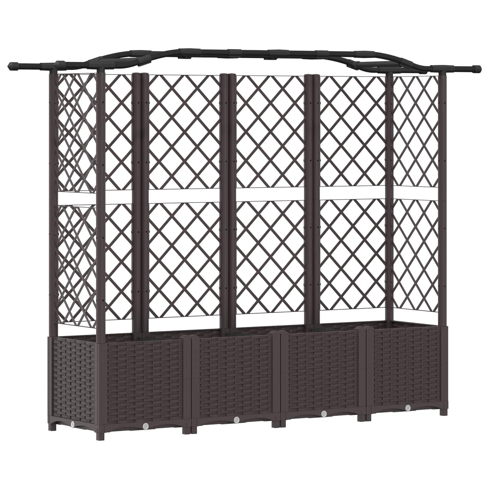 Maison Exclusive - Hochbeet Mit Rankgitter Und Dach Braun 204 X 4