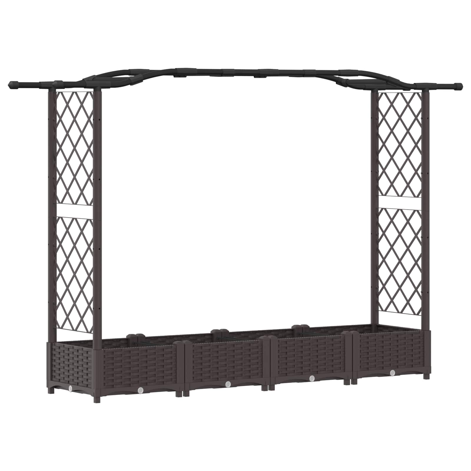Maison Exclusive - Hochbeet Mit Rankgitter Und Dach Braun 207 X 4