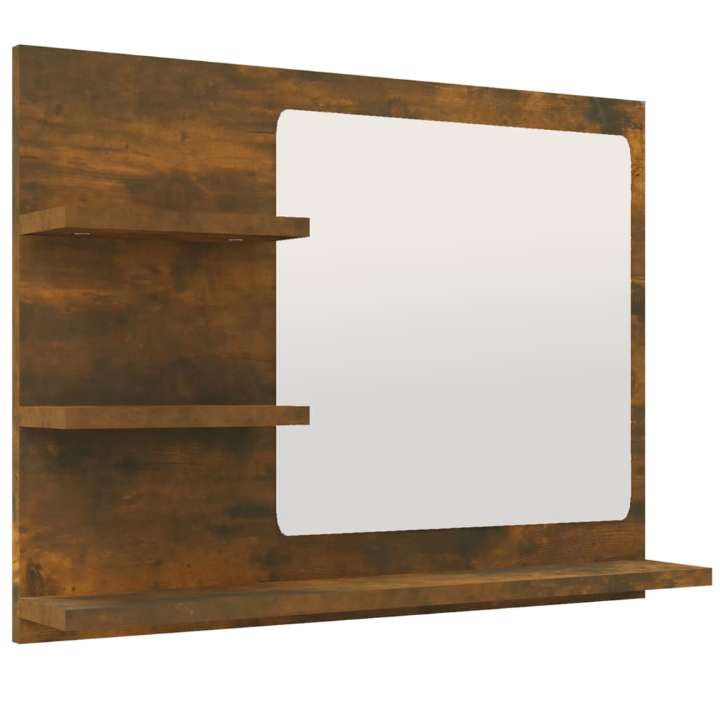 Maison Exclusive - Badspiegel Räuchereiche 60x10,5x45 Cm Holzwerk