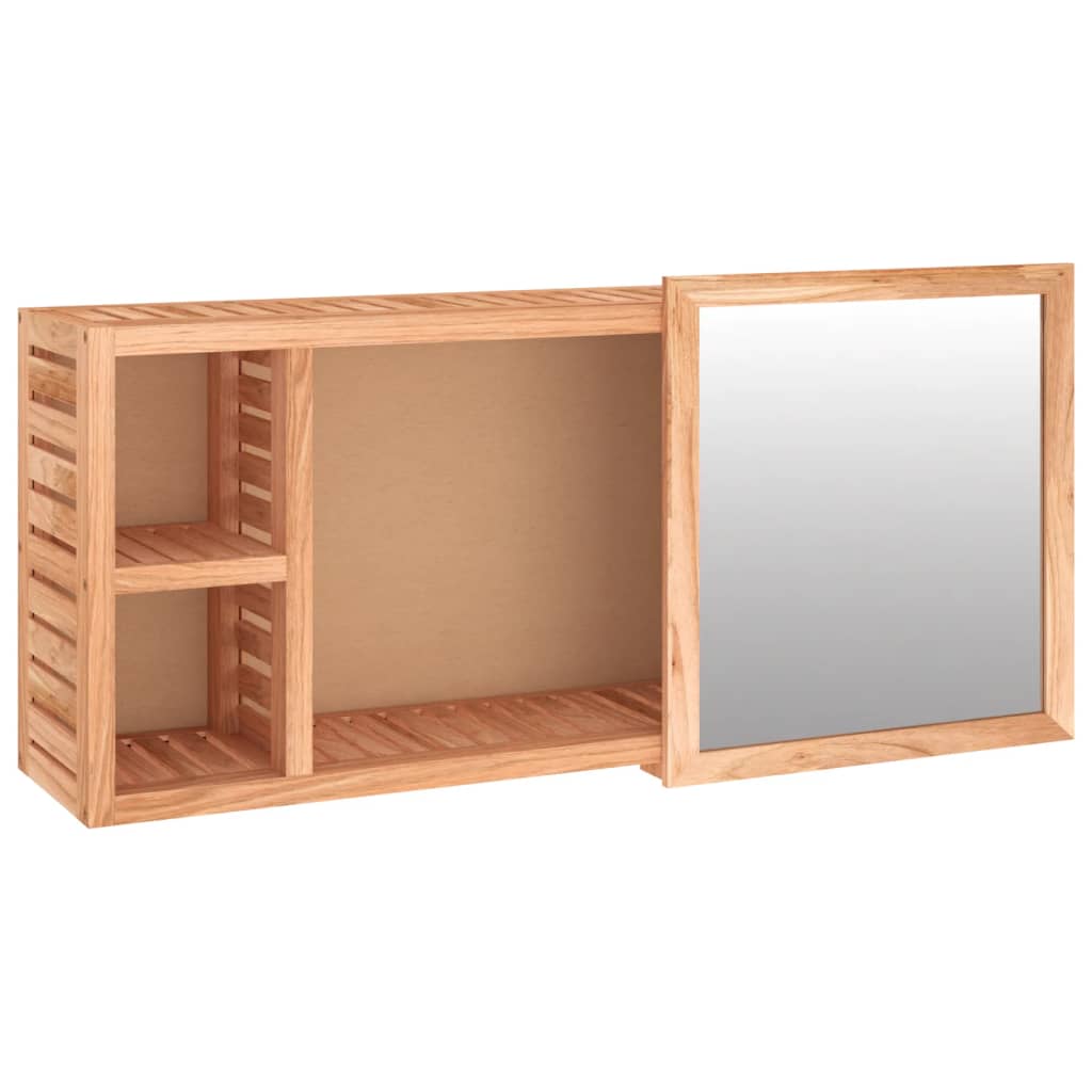 Maison Exclusive - Spiegelschrank 80x17x34 Cm Massivholz Nussbaum