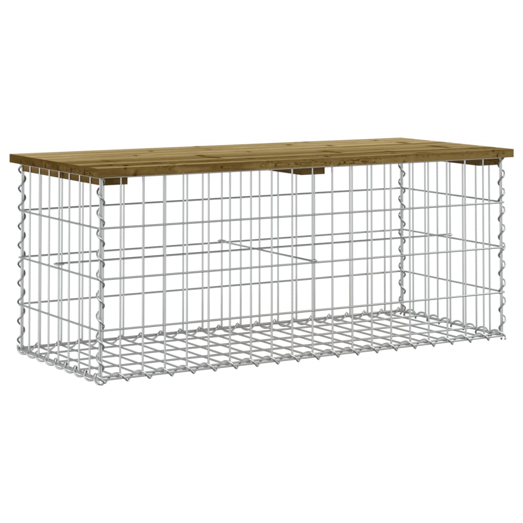 Maison Exclusive - Gartenbank Aus Gabionen 103x44x42 Cm Kiefernho