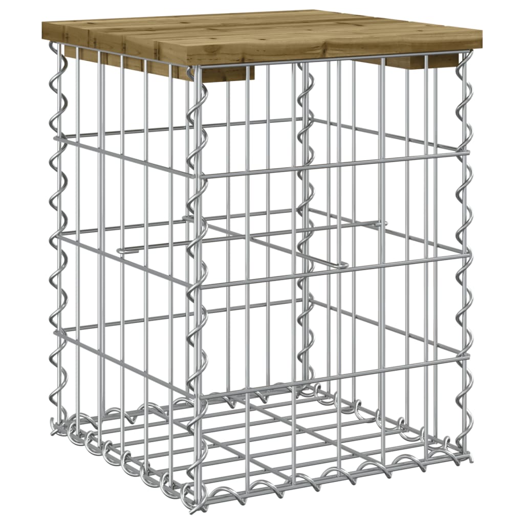 Maison Exclusive - Gartenbank Aus Gabionen 33x31x42 Cm Kiefernhol