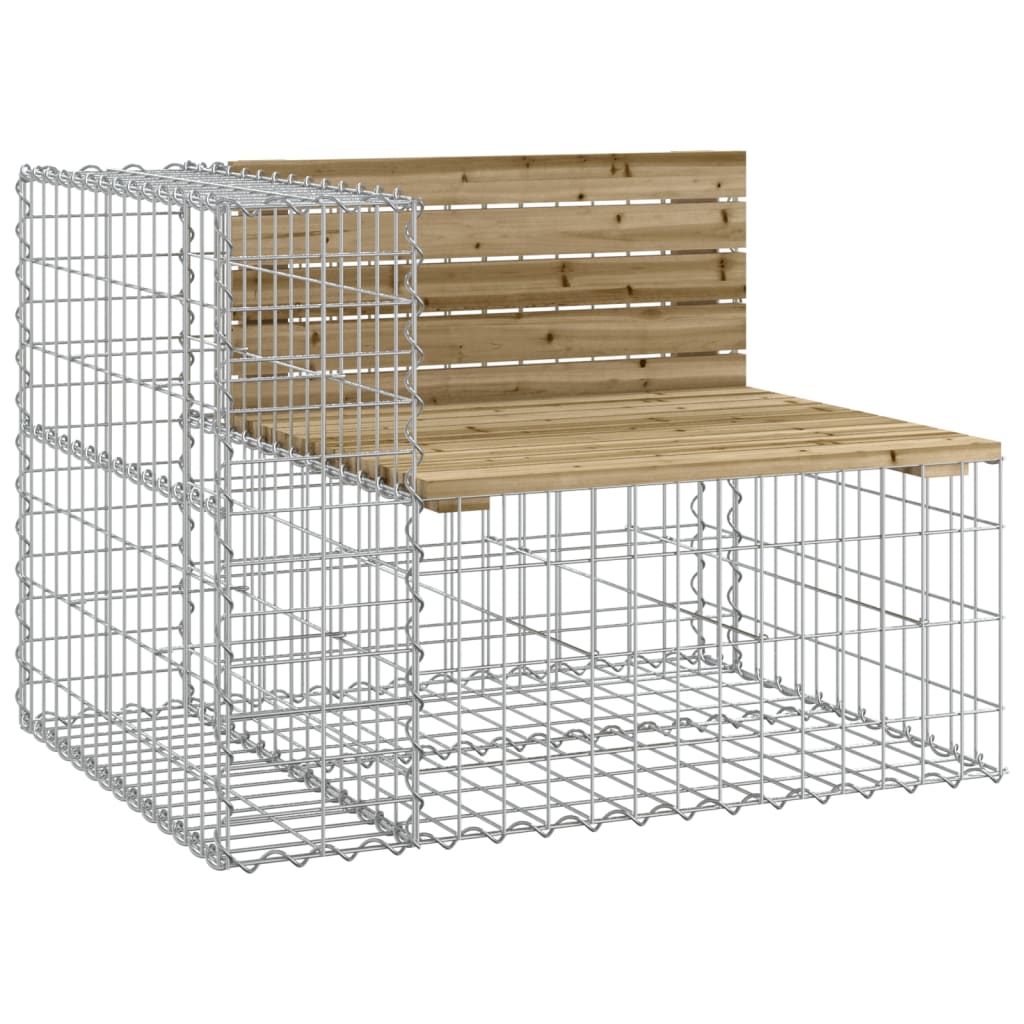 Maison Exclusive - Gartenbank Aus Gabionen 92x71x65,5 Cm Kiefernh