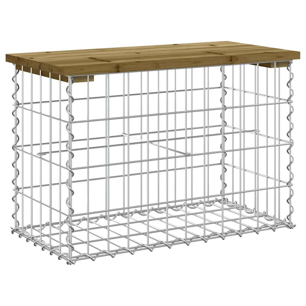 Maison Exclusive - Gartenbank Aus Gabionen 63x31,5x42 Cm Kiefernh