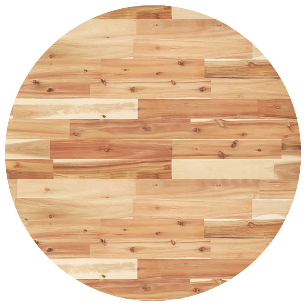 Maison Exclusive - Tischplatte Rund Ø80x2 Cm Massivholz Akazie