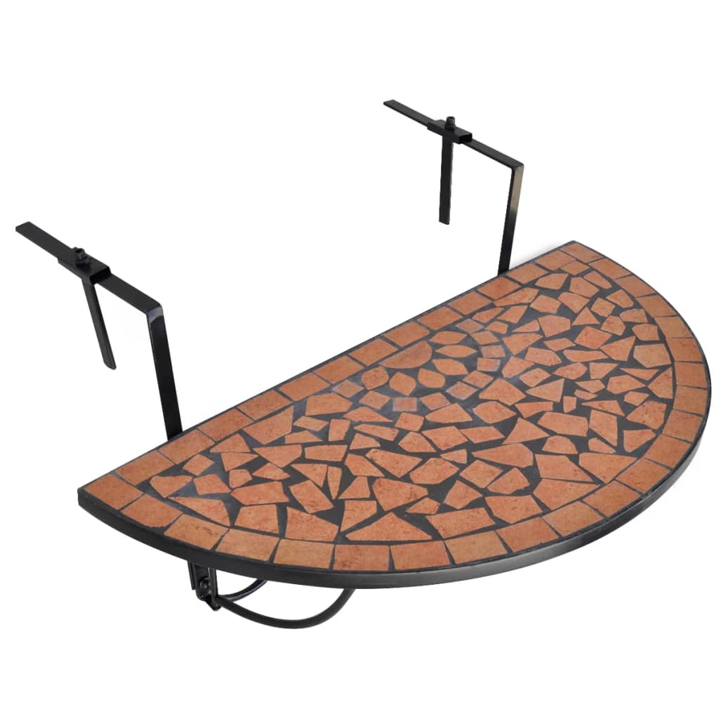 Maison Exclusive - Balkonhängetisch Mosaik Terracotta