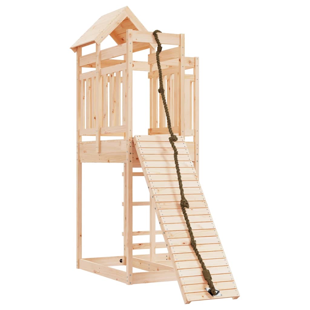 Maison Exclusive - Spielturm Mit Kletterwand Massivholz Kiefer