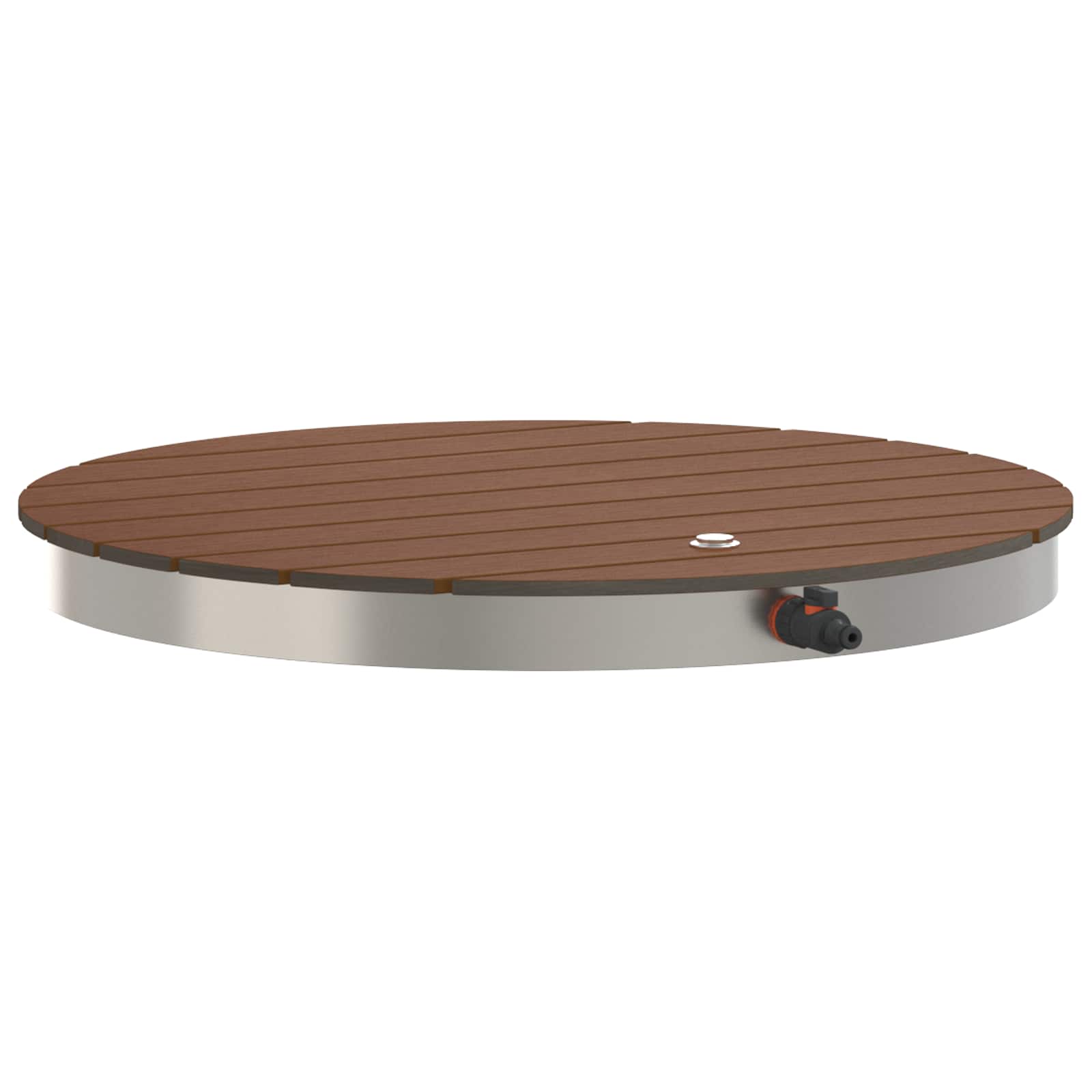 Maison Exclusive - Garten Boden Dusche Wpc Und Edelstahl 201 Brau