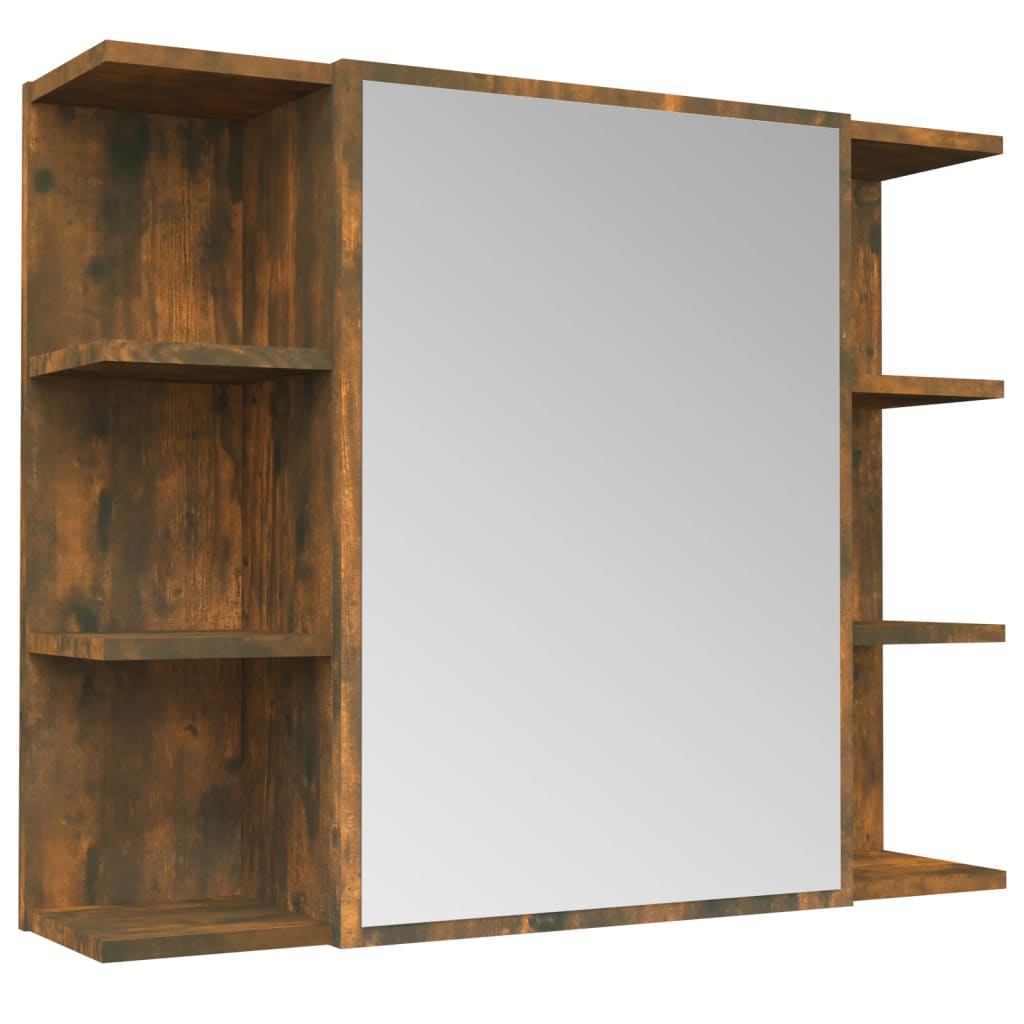 Maison Exclusive - Bad-spiegelschrank Räuchereiche 80x20,5x64 Cm