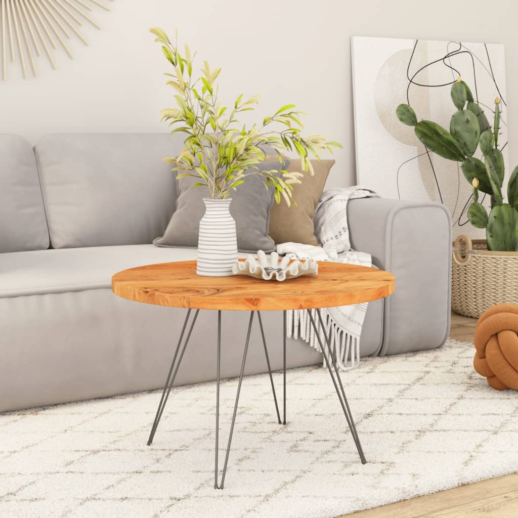 Maison Exclusive - Tischplatte Ø60x3,8 Cm Rund Massivholz Akazie