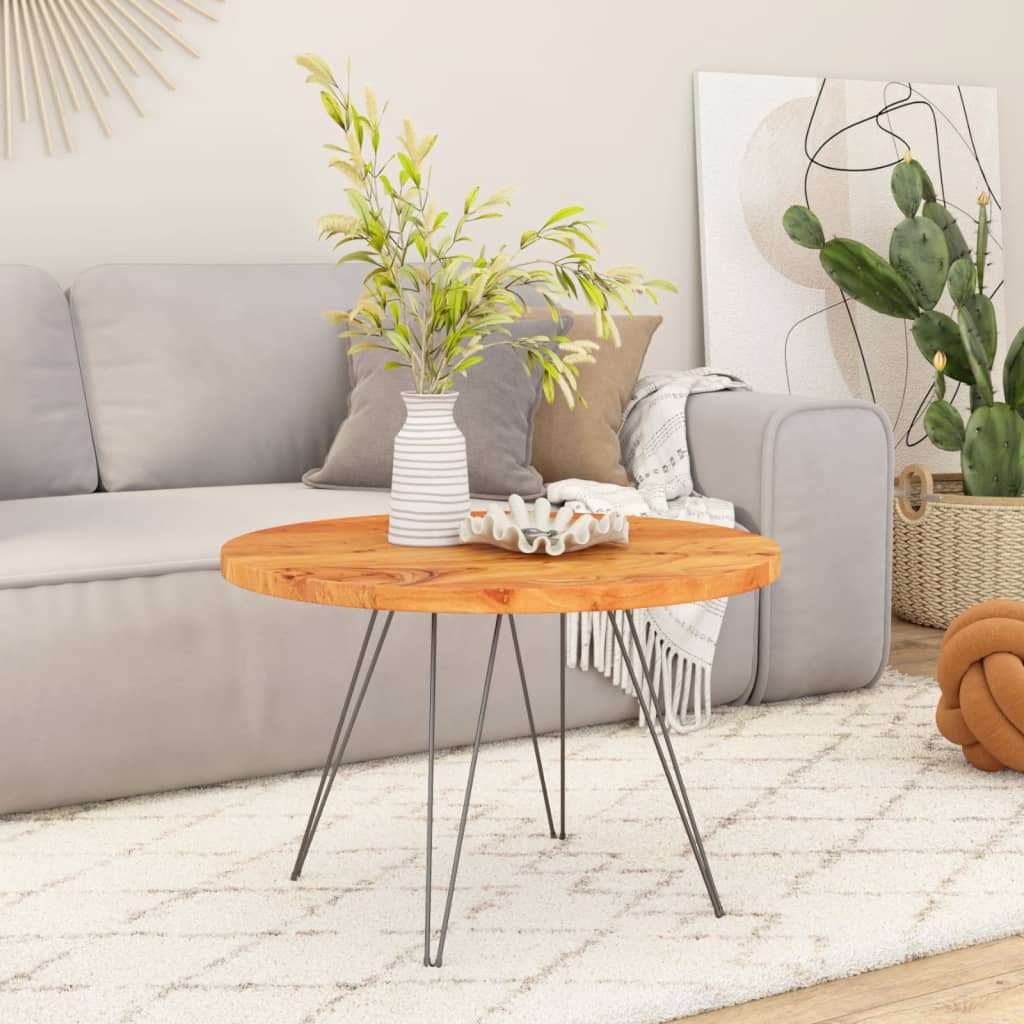 Maison Exclusive - Tischplatte Ø80x3,8 Cm Rund Massivholz Akazie