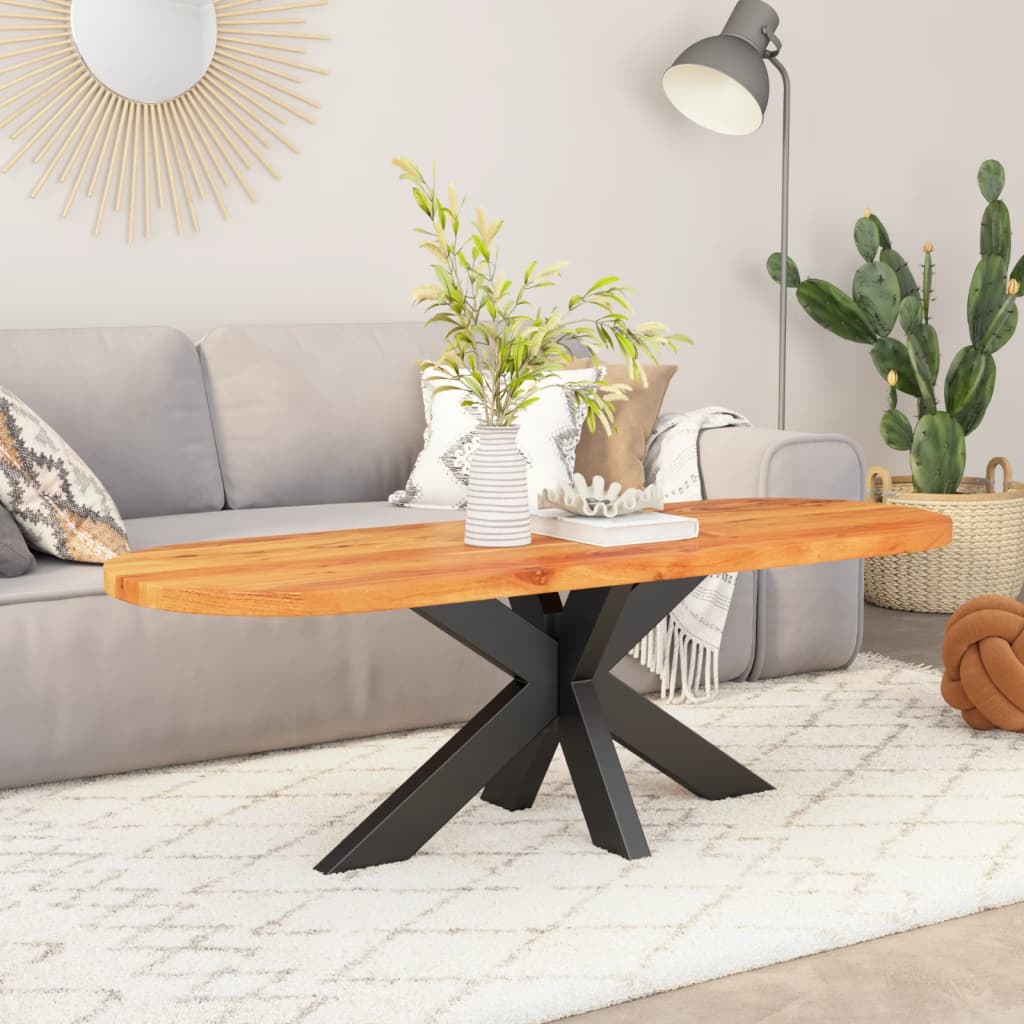 Maison Exclusive - Tischplatte 100x40x3,8 Cm Oval Massivholz Akaz