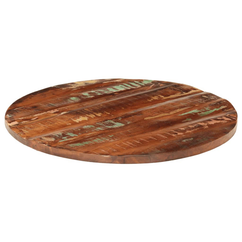 Maison Exclusive - Tischplatte Ø 80x2,5 Cm Rund Altholz Massiv