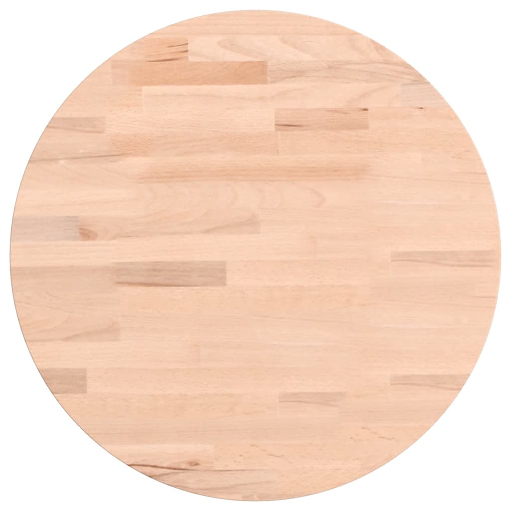 Maison Exclusive - Tischplatte Ø40x4 Cm Rund Massivholz Buche