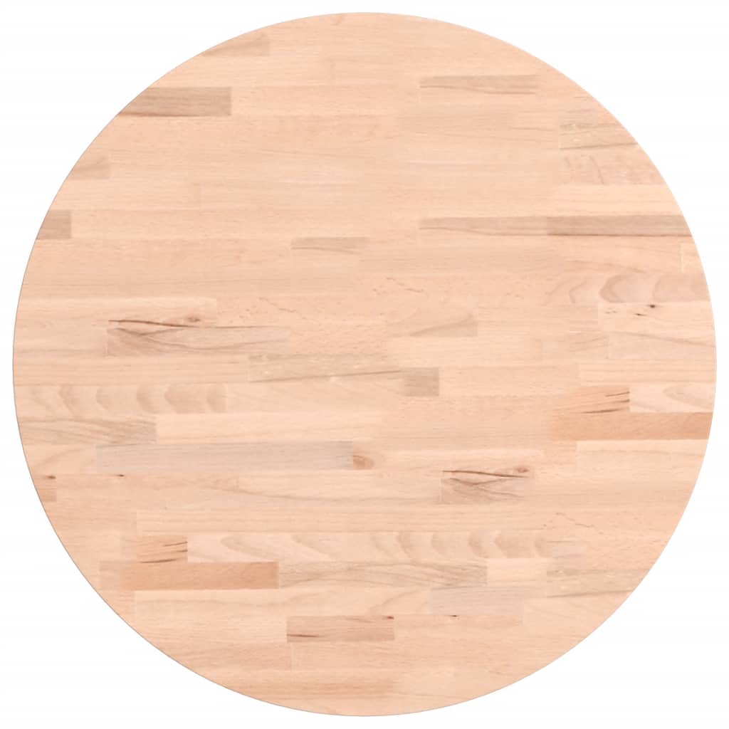 Maison Exclusive - Tischplatte Ø50x4 Cm Rund Massivholz Buche