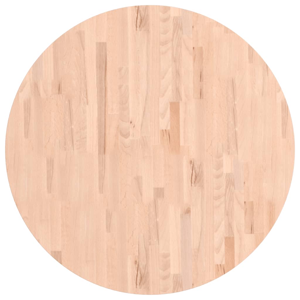 Maison Exclusive - Tischplatte Ø90x4 Cm Rund Massivholz Buche