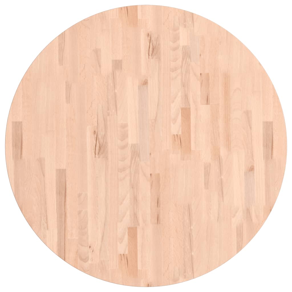 Maison Exclusive - Tischplatte Ø90x1,5 Cm Rund Massivholz Buche