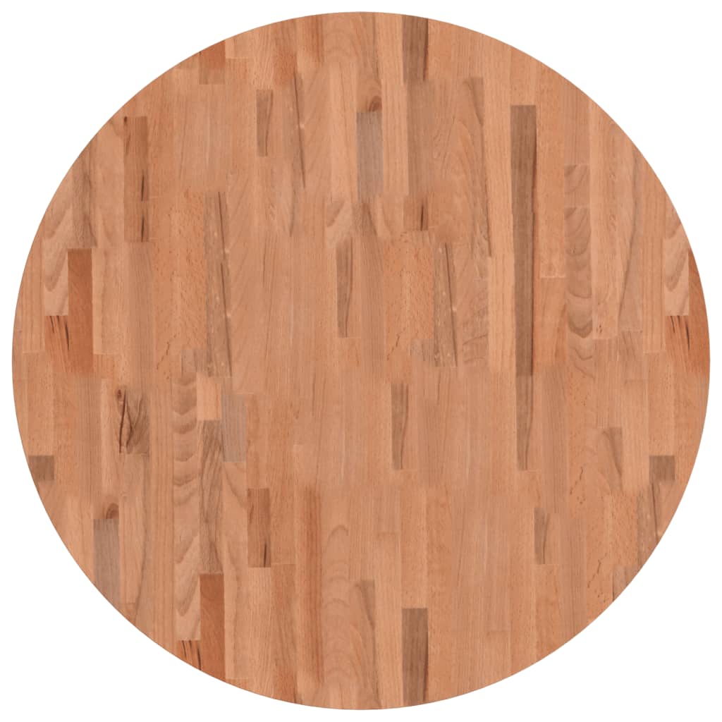 Maison Exclusive - Tischplatte Ø90x2,5 Cm Rund Massivholz Buche