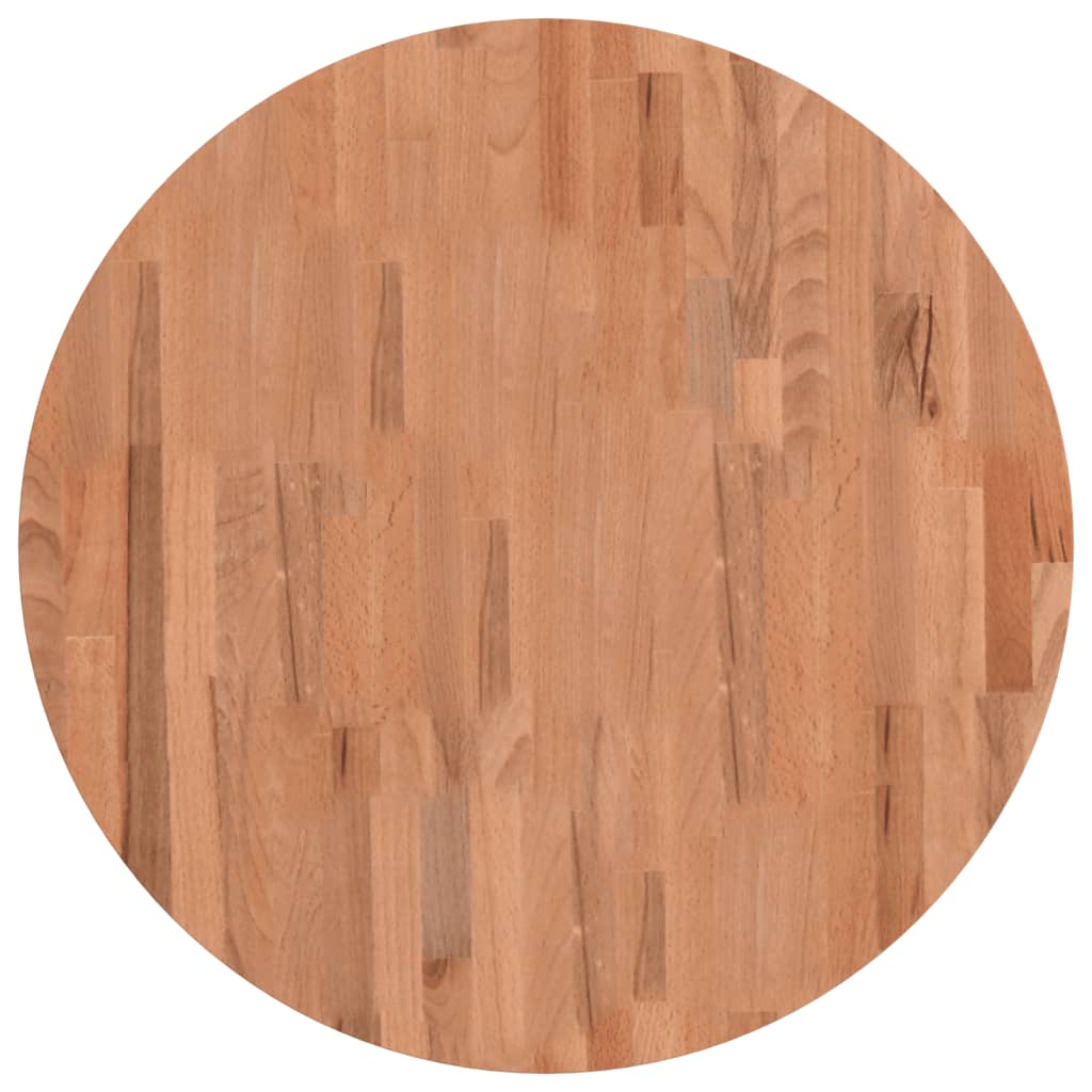 Maison Exclusive - Tischplatte Ø70x4 Cm Rund Massivholz Buche