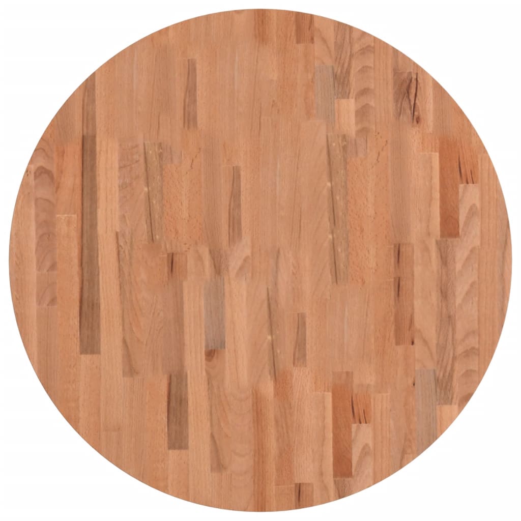 Maison Exclusive - Tischplatte Ø80x4 Cm Rund Massivholz Buche