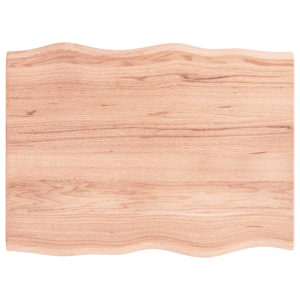 Maison Exclusive - Tischplatte 80x60x2 Cm Massivholz Eiche Behand