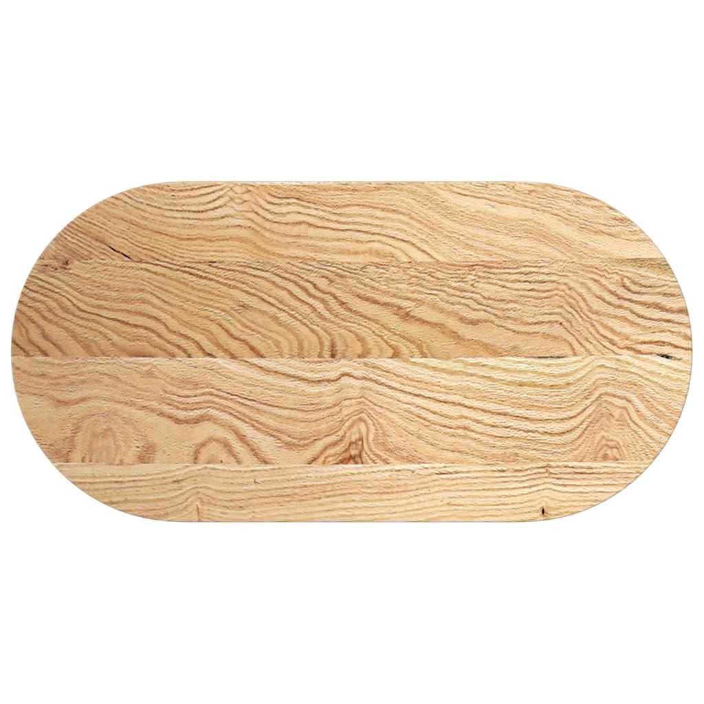 Maison Exclusive - Tischplatte 100x50x2 Cm Massivholz Eiche Oval