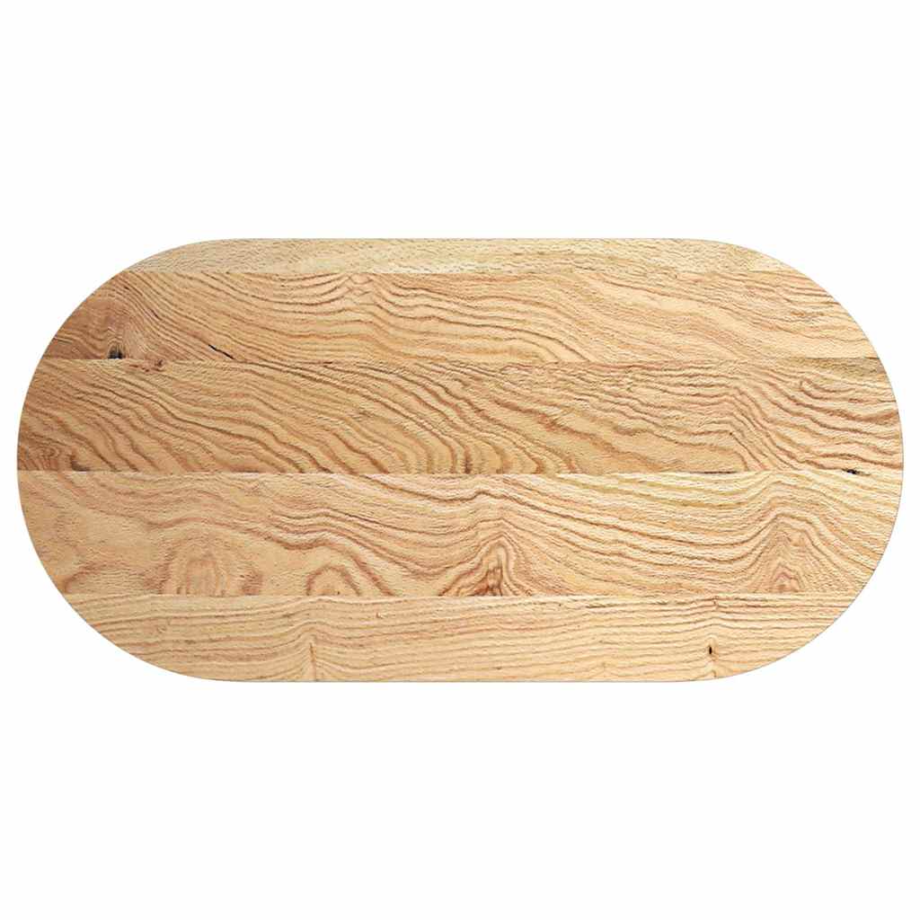 Maison Exclusive - Tischplatte 120x60x4 Cm Massivholz Eiche Oval