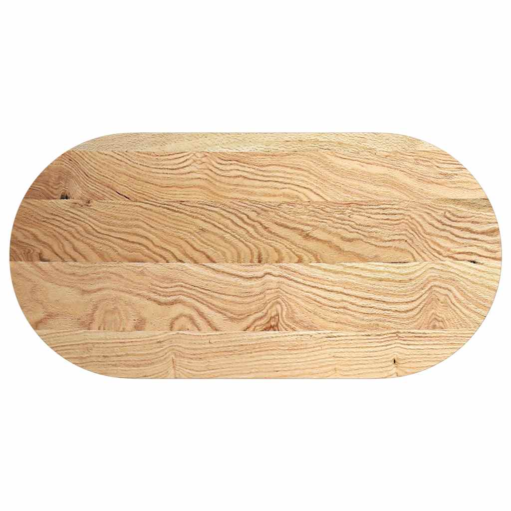 Maison Exclusive - Tischplatte 120x60x2 Cm Massivholz Eiche Oval