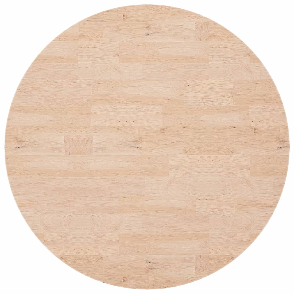 Maison Exclusive - Runde Tischplatte Ø90x2,5 Cm Unbehandeltes Mas