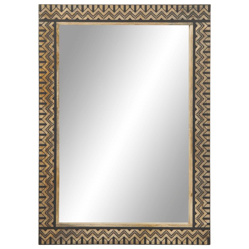 Maison Exclusive - Badspiegel 50x70 Cm Massivholz Mango Und Glas