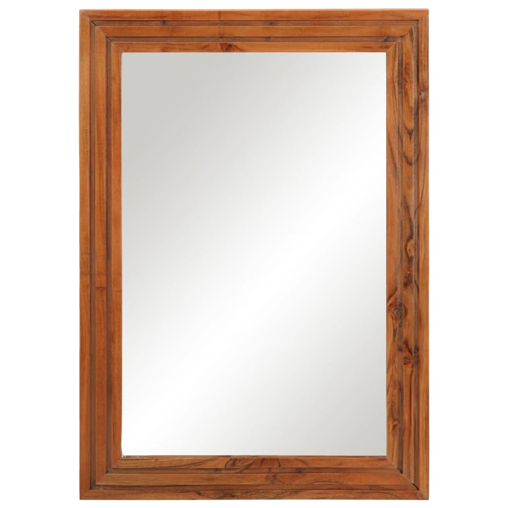 Maison Exclusive - Badspiegel 50x70 Cm Massivholz Akazie Und Glas