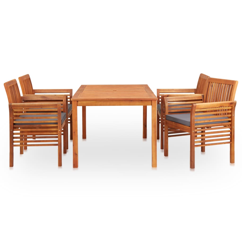 Maison Exclusive - 5-tlg. Garten-essgruppe Mit Auflagen Massivhol