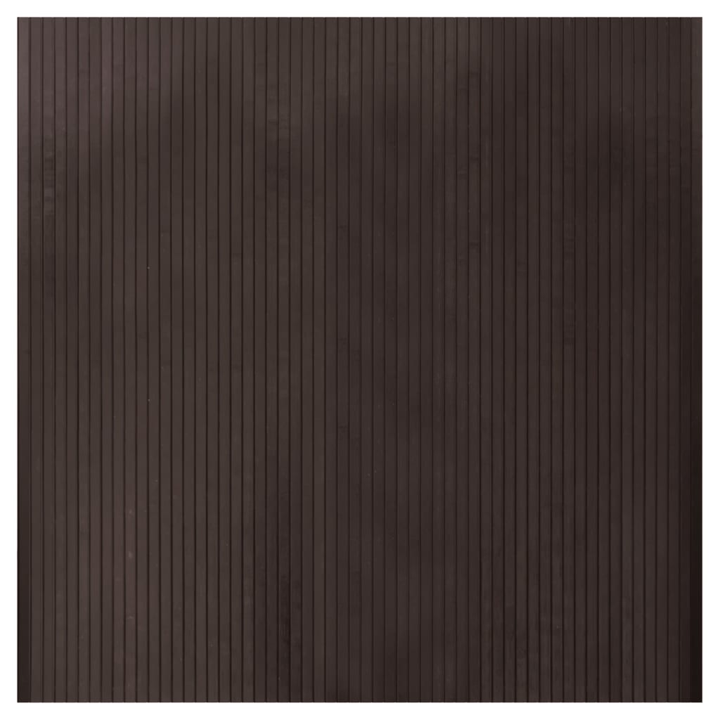 Maison Exclusive - Teppich Rechteckig Dunkelbraun 100x100 Cm Bamb