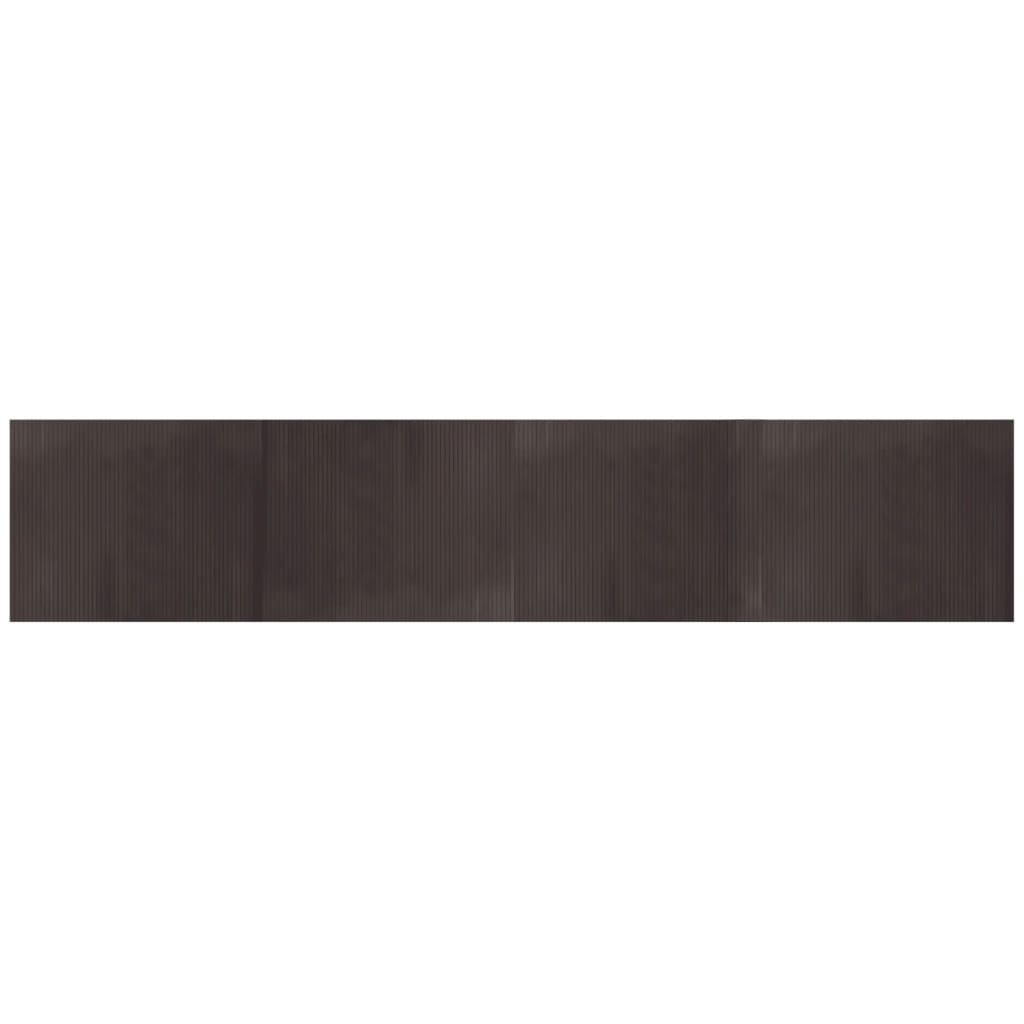 Maison Exclusive - Teppich Rechteckig Dunkelbraun 80x400 Cm Bambu