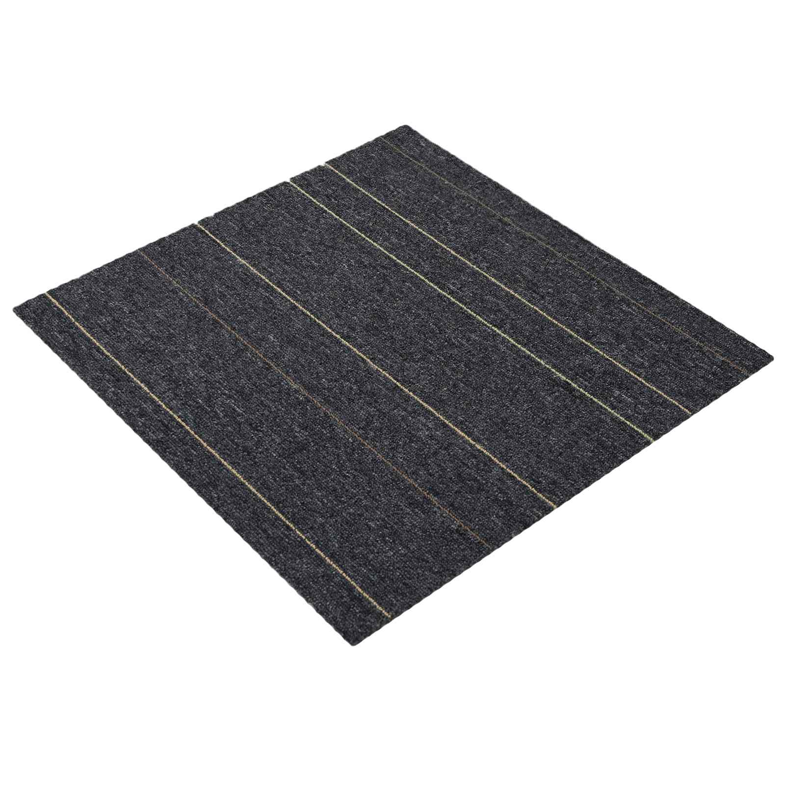 Maison Exclusive - Teppichfliese Dunkelgrau Mit Streifen 50 X 50