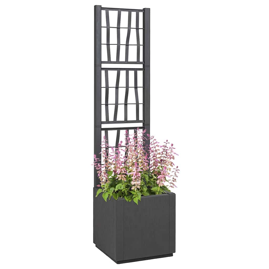 Maison Exclusive - Gartenpflanzer Mit Gitter Dunkelgrau 36 X 36 X