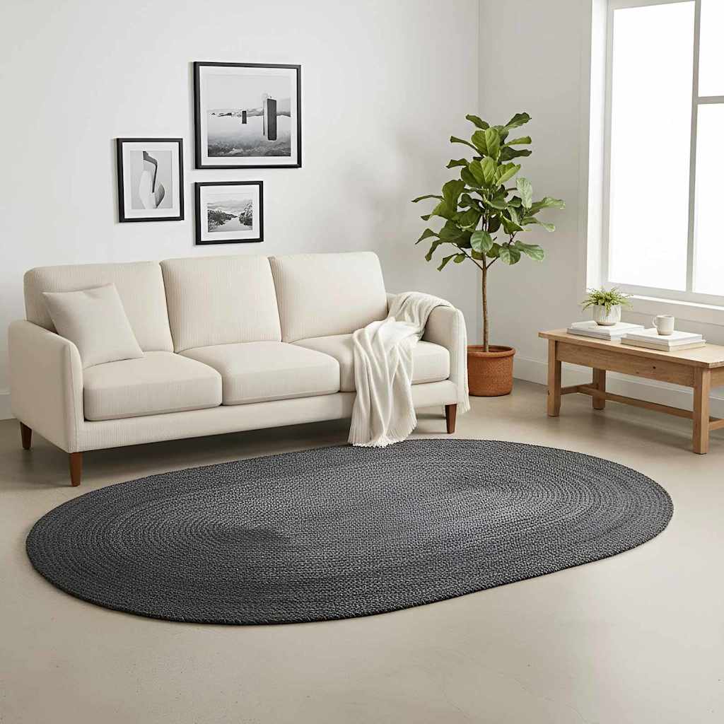 Maison Exclusive - Bereichsteppiche Dunkelgrau 122 X 183 Cm Jute