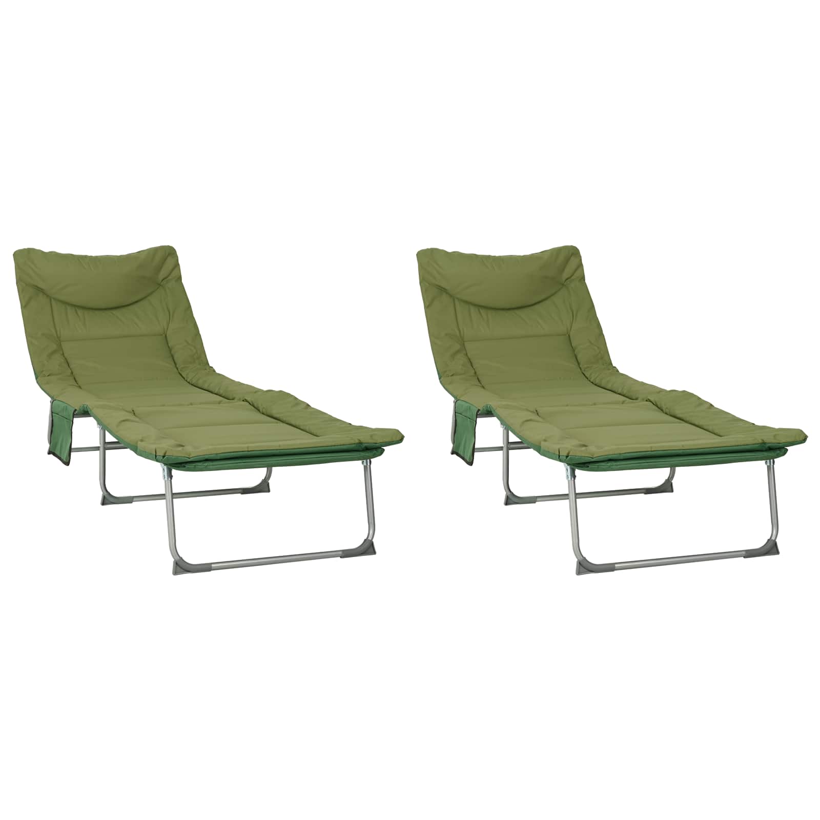 Maison Exclusive - Klappbare Sonnenliege Mit Kissen 2 Stk. Dunkel