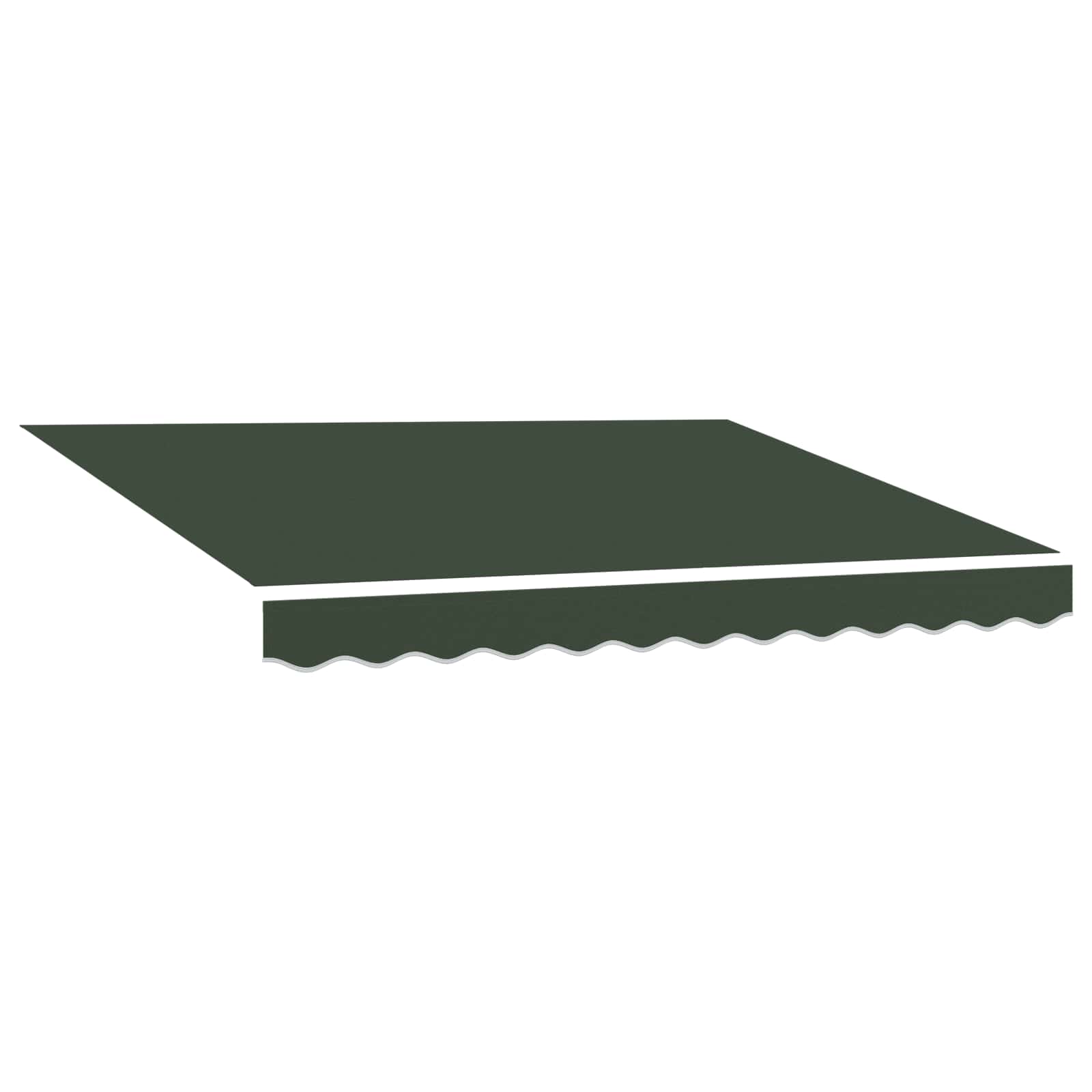 Maison Exclusive - Markisenersatzstoff Dunkelgrün 381 X 195 Cm Po
