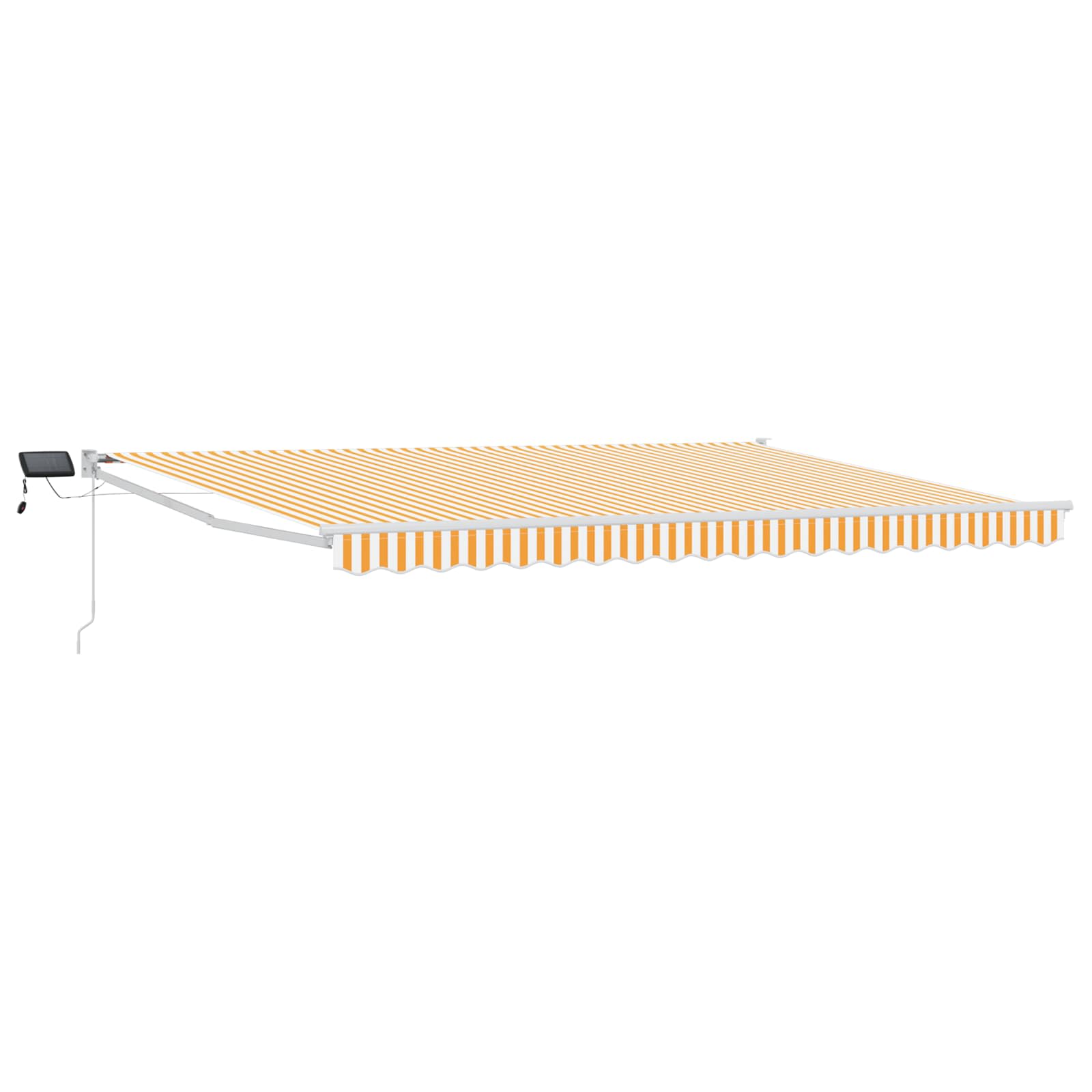 Maison Exclusive - Manuelle Gelenkarmmarkise Mit Leds Gelb Und We