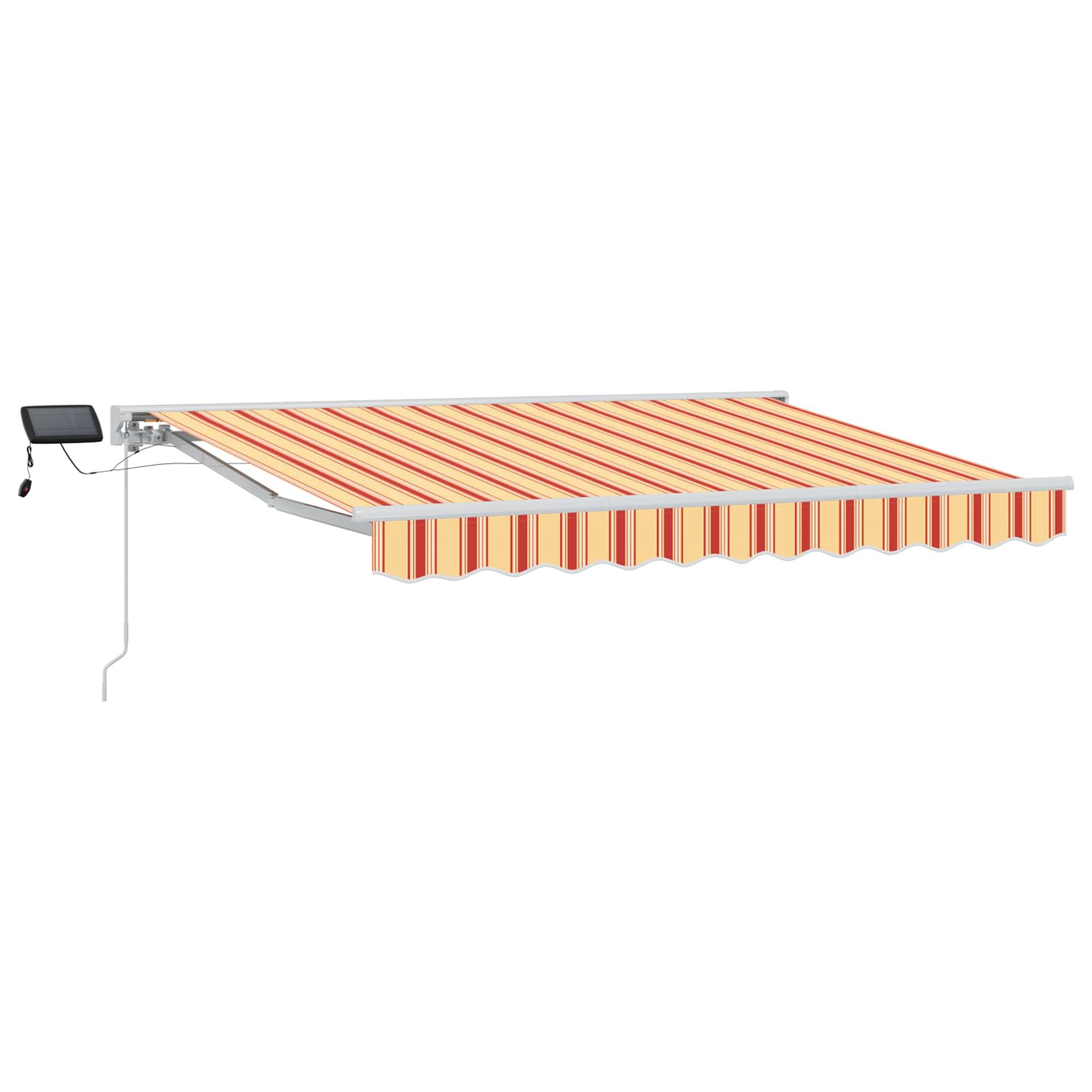 Maison Exclusive - Manueller Markisenrahmen Mit Leds Gelb Und Ora