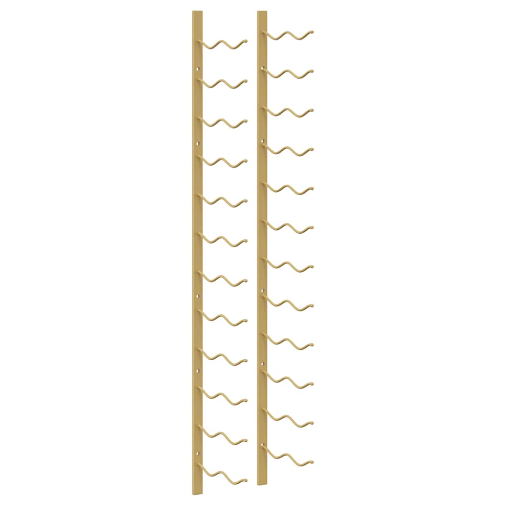 Maison Exclusive - Wand-weinregal Für 24 Flaschen Golden Eisen