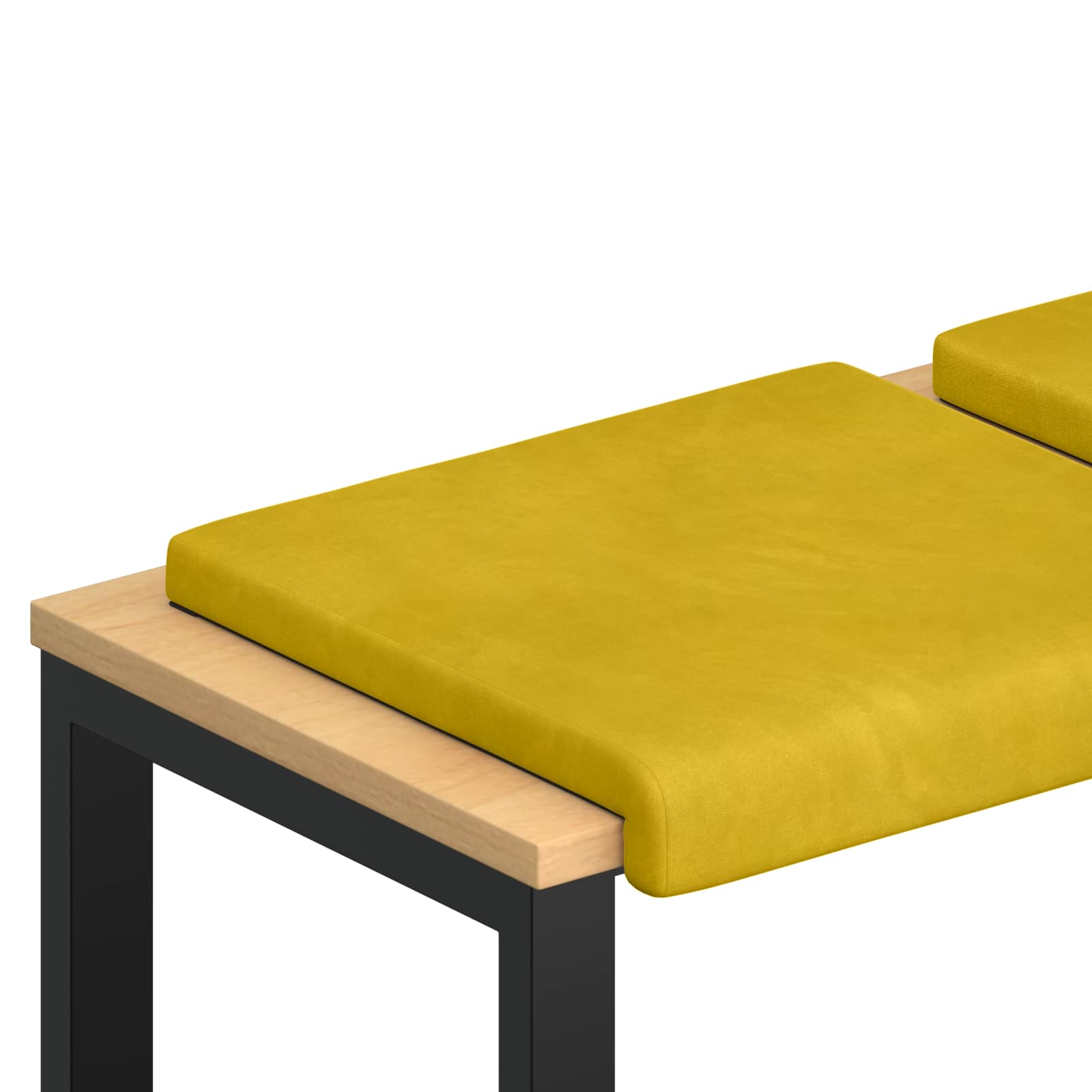 Maison Exclusive - Bankkissen 4 Stk. Samt Gelb Tiefe 35 Cm