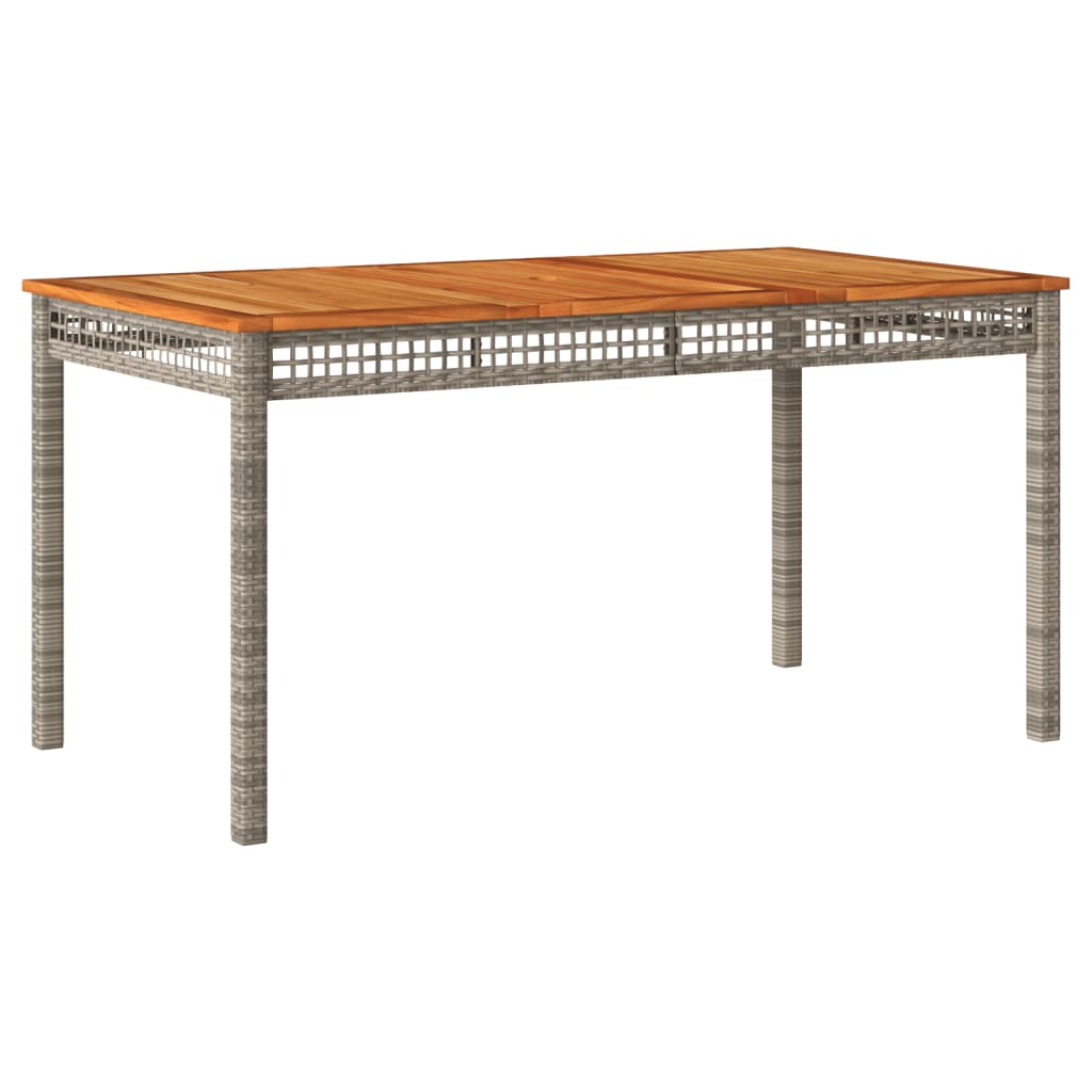 Maison Exclusive - Gartentisch Grau 140x80x75 Cm Poly Rattan Akaz